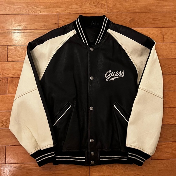 Vintage Guess Varsity Jacket Size L Men - Picture 1 of 4